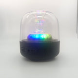Blue Glass Speaker Desktop MINI Computer Bass White USB 0 - Tophatter Daily Deals
