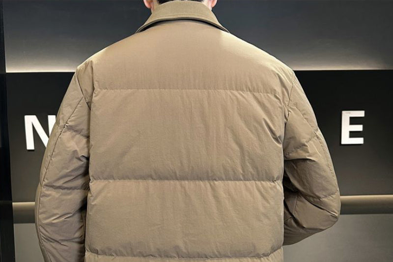 Lightweight Men's Down Jacket - Boxy Hip, Quilted, Winter 3D Changing Face Moving Picture Frame - Tophatter Daily Deals