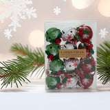 Pack of 12 Small Festive Jingle Bell Baubles | Christmas Tree Ornaments - 4cm Baubles - Tophatter Daily Deals