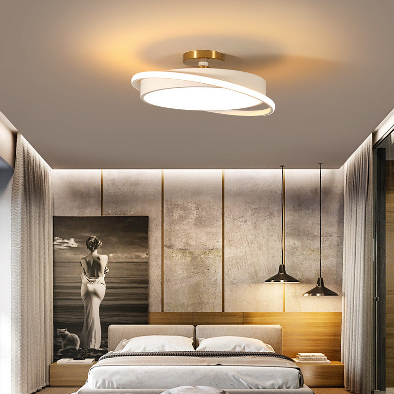 Bedroom Light Nordic Simple Modern Light Luxury Creative Round Led Ceiling Light Restaurant Designer Master Bedroom Room Light 0 - Tophatter Daily Deals