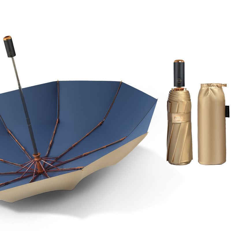 Automatic Double-layer Sun Umbrella Titanium blue 0 - Tophatter Daily Deals