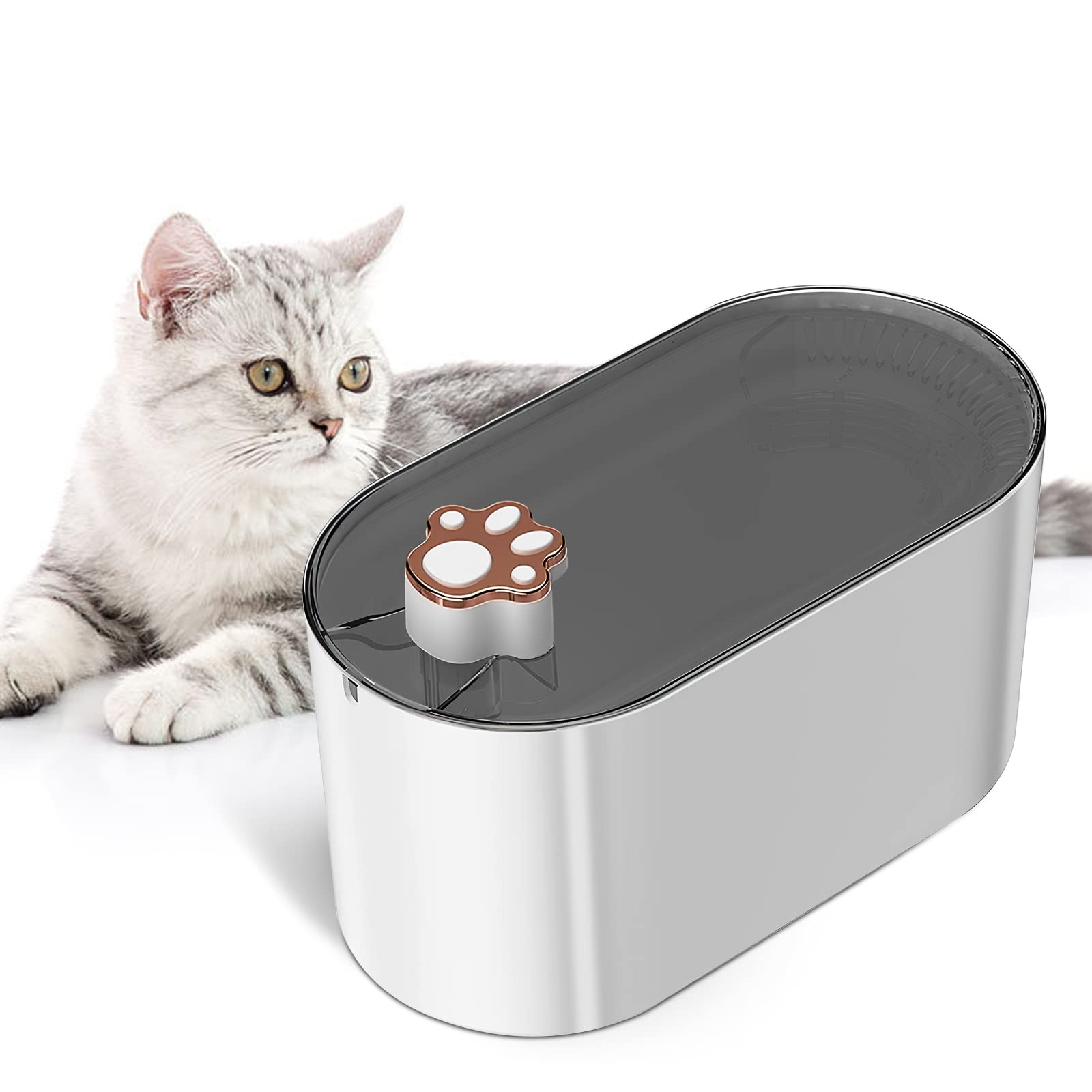 3L Cat Water Fountain Filter Automatic Drinker For Dogs Cats Pet Water Dispenser Ultra-Quiet Water Dispenser With LED Light Pet Products 0 - Tophatter Daily Deals
