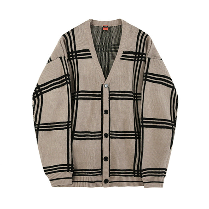 Oversized Men's Cardigan - V Neck Vinylon Knit, Street 3D Changing Face Moving Picture Frame - Tophatter Daily Deals