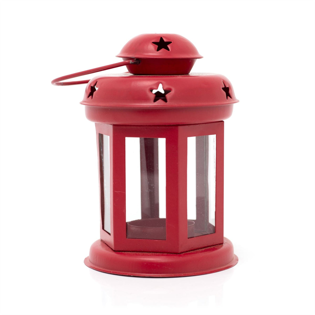 Red Moroccan Style Metal Lantern Tealight Holder | Tea Light Candle Lantern Lantern - Tophatter Daily Deals
