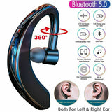 Bluetooth 5.0 Earpiece Driving Trucker Wireless Headset Earbuds Noise Cancelling Black 5 - Tophatter Daily Deals