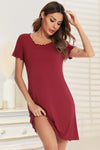 Round Neck Short Sleeve Lounge Dress - Tophatter Deals and Online Shopping - Electronics, Jewelry, Beauty, Health, Gadgets, Fashion - Tophatter's Discounts & Offers - tophatters - tophatters.co