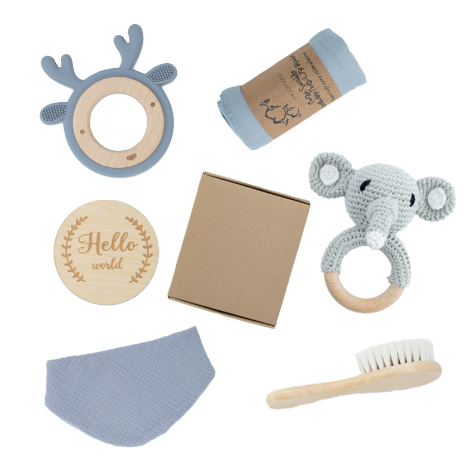 Baby Educational Toy Molar Teether Gift Box Elephant suit A 0 - Tophatter Daily Deals