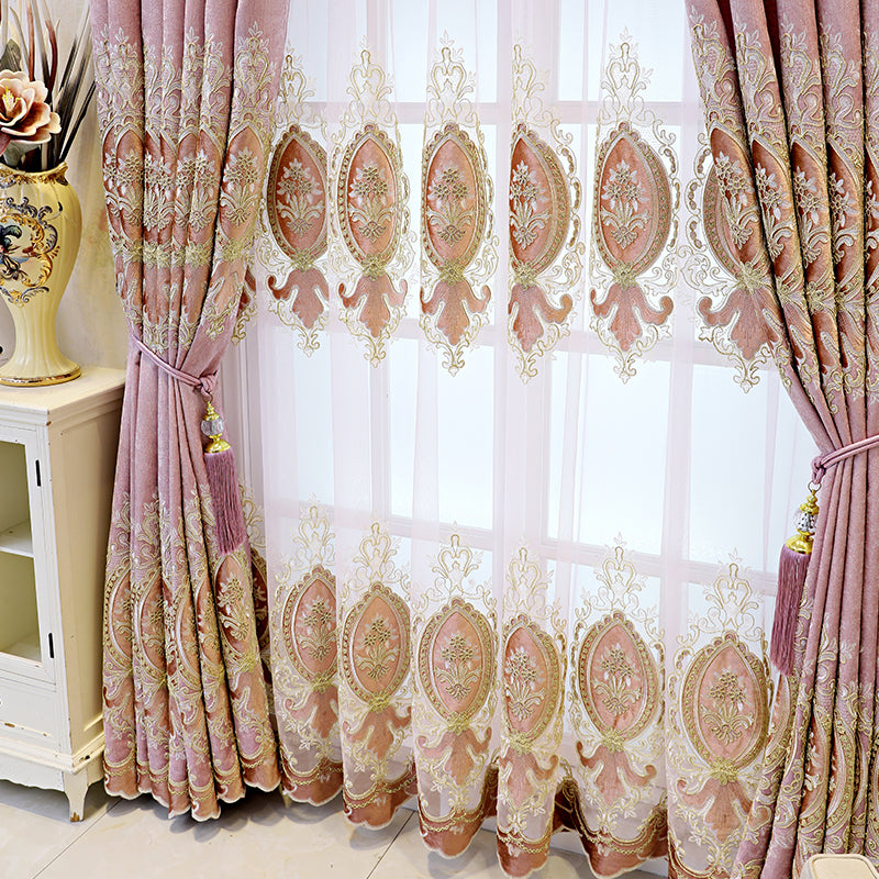 Atmospheric Living Room Floor Curtain Bedroom Full Blackout 0 - Tophatter Daily Deals