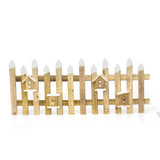 Christmas Tree Skirt Wooden LED Snow Fence Decoration | Snow Topped Mini Picket Fence | Christmas Tree Decoration Tree Skirt - Tophatter Daily Deals