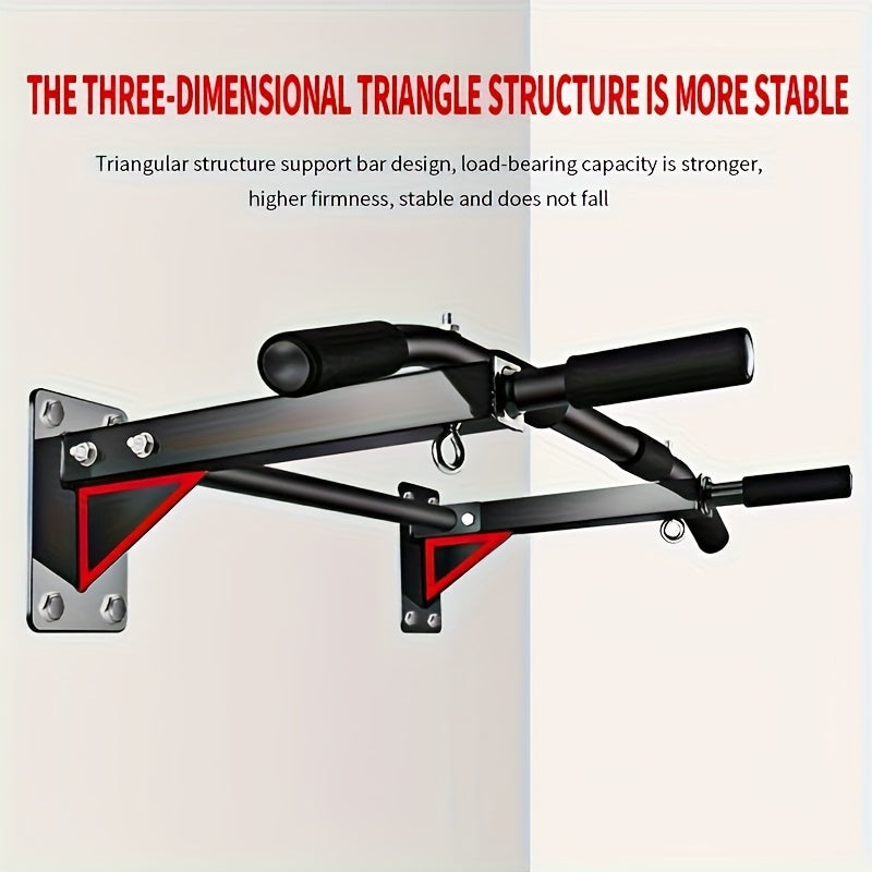 Wall Mounted Pull-Up Bar for Home Fitness Push-Up & Pull-Up Bars - Tophatter Daily Deals
