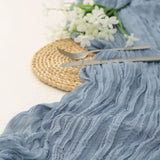 Balinese Crinkle Table Flag Boho Twist Tablecloth New grey blue 0 - Tophatter Daily Deals