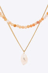 Double-Layered Freshwater Pearl Pendant Necklace Gold One Size Necklaces - Tophatter Daily Deals