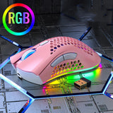 BLACK Silent Wireless Rechargeable Hole Gaming Mouse Pink 0 - Tophatter Daily Deals