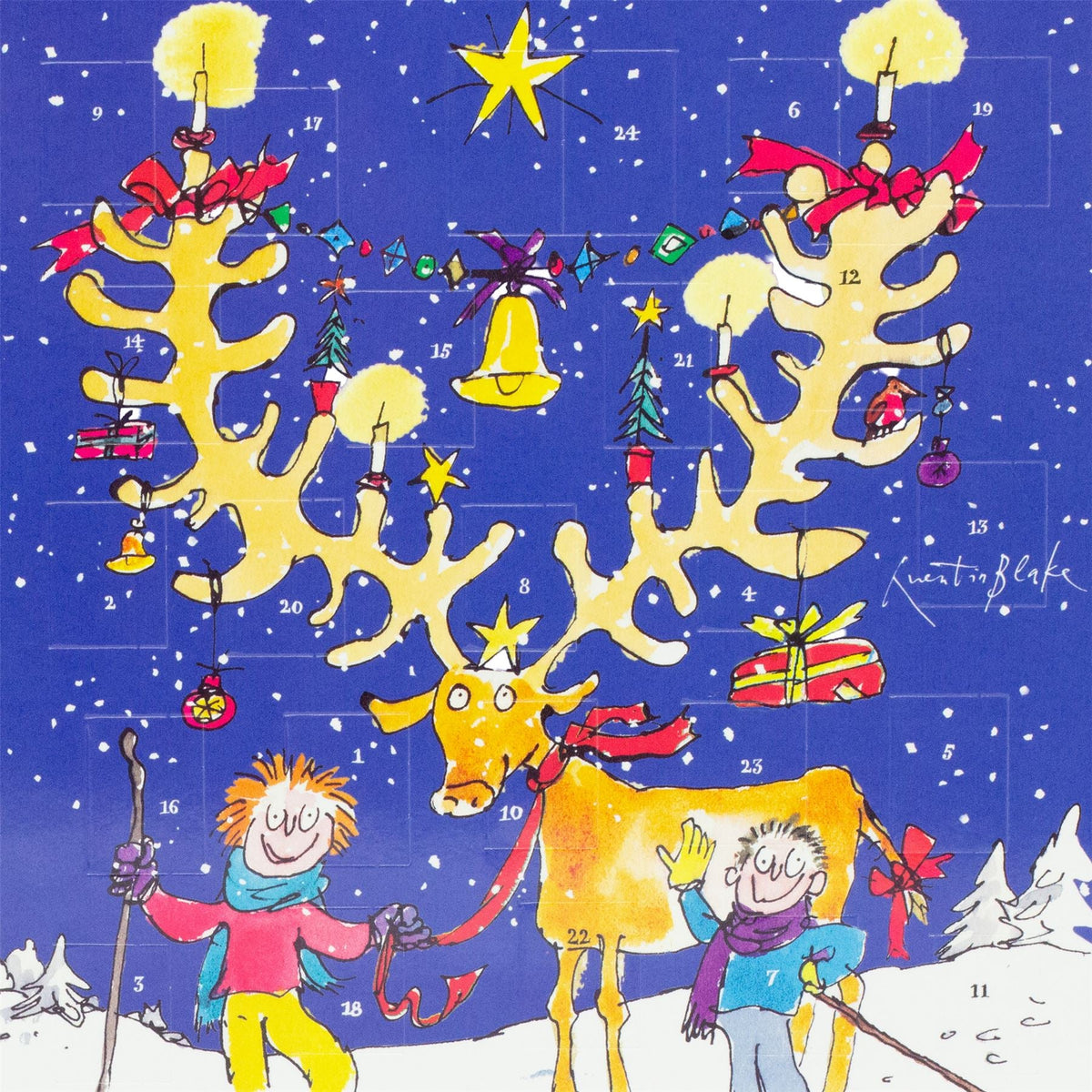 Quentin Blake Christmas Advent Calendar | Reindeer Christmas Advent Calendar Advent Calendar - Tophatter Daily Deals