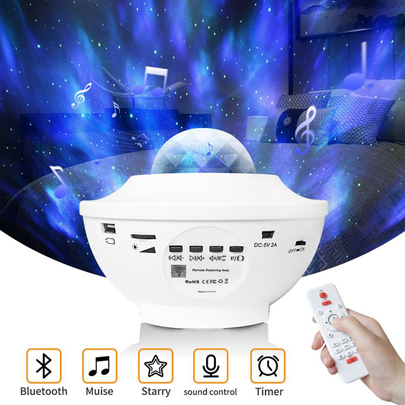 Bluetooth Music Laser Projector Light WhiteA USB 0 - Tophatter Daily Deals