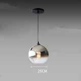 Bar Chandelier Design Restaurant Small Minimalist Bedside Cafe Gradient silver Diameter 25cm 0 - Tophatter Daily Deals