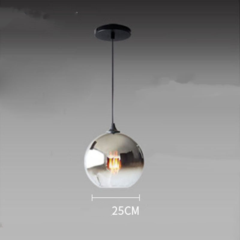Bar Chandelier Design Restaurant Small Minimalist Bedside Cafe Gradient silver Diameter 25cm 0 - Tophatter Daily Deals