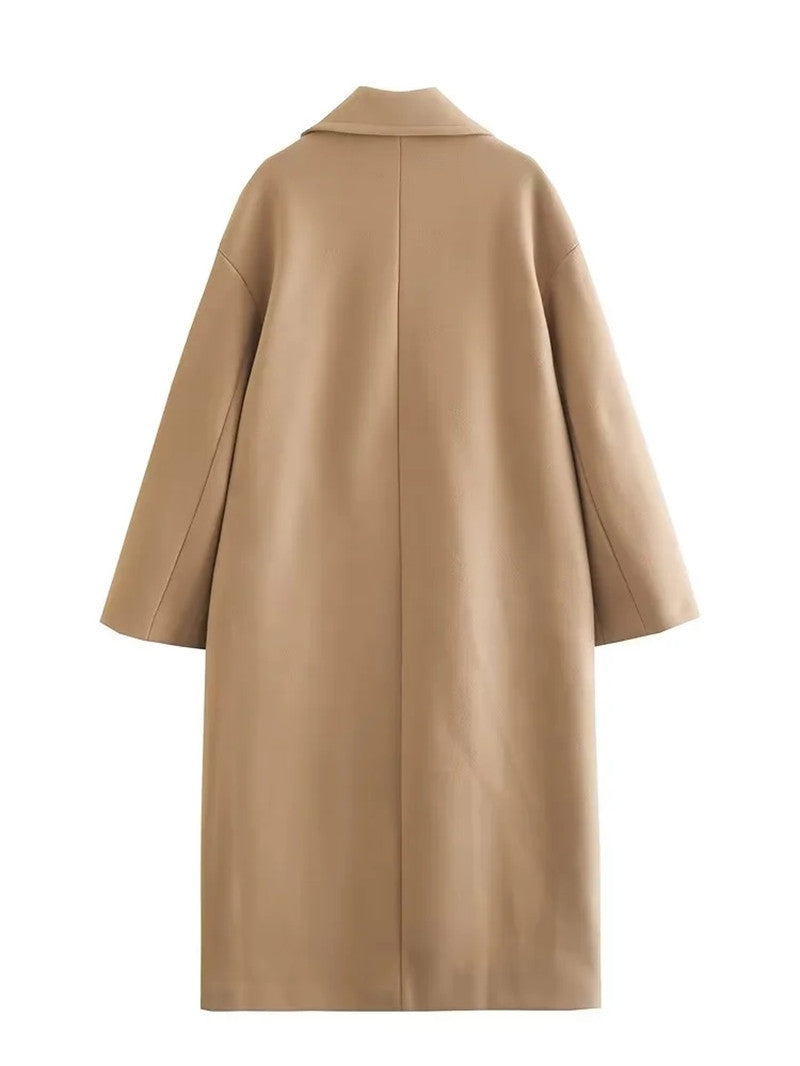 Oversized Women Coat - Double Breasted, Polyester, Citywear 3D Changing Face Moving Picture Frame - Tophatter Daily Deals