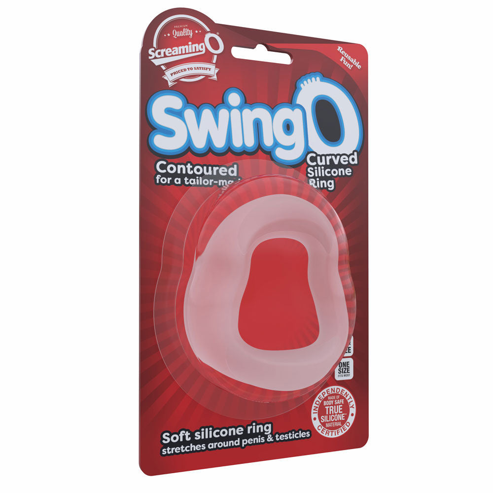 Screaming O Swingo Curve (Clear) – Stretchy True Silicone Cock Ring > Cock Ring > Single - Tophatter Daily Deals