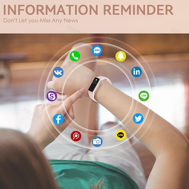 C60 Smart Watch 1.1" Fitness Bluetooth Watch Unbranded Fitness Smart Watch - Tophatter Daily Deals