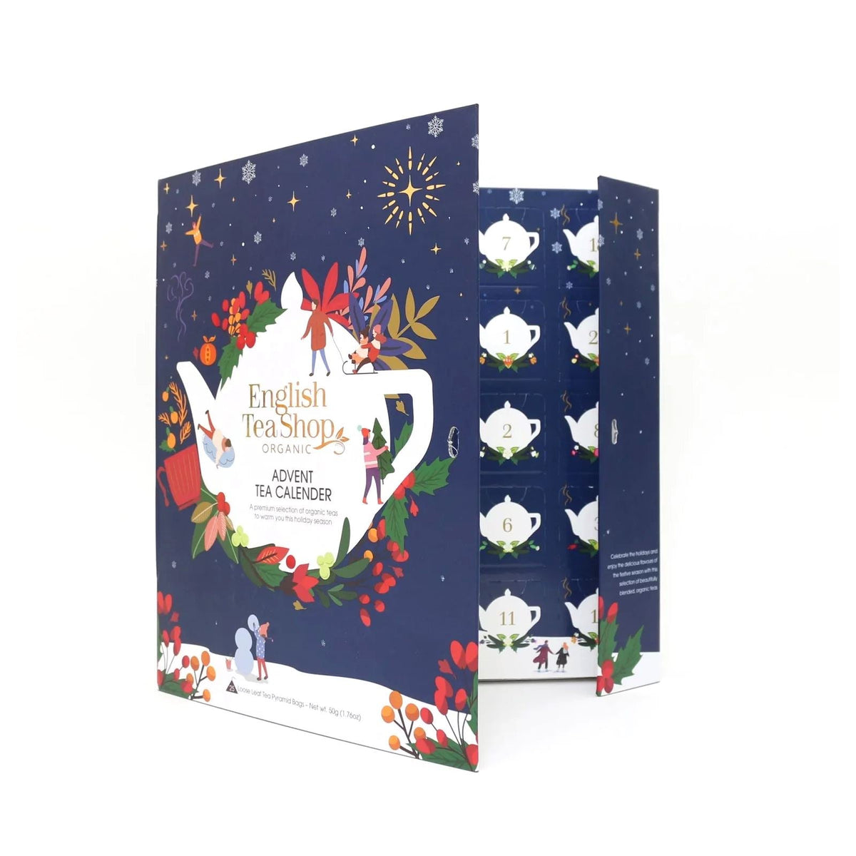 Tea Christmas Advent Calendar | 25 Loose Leaf Pyramid Tea Bags Advent Calendar Advent Calendar - Tophatter Daily Deals