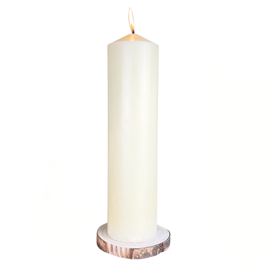 250 Hour Large Church Pillar Candle ~ Cream Votive Candle Candle - Tophatter Daily Deals