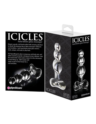 Icicles Clear Glass Anal Plug with Tapered Tip for Comfort > Glass > Toys - Tophatter Daily Deals
