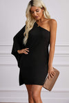 One Shoulder Statement Dress Black Cocktail Dresses - Tophatter Daily Deals