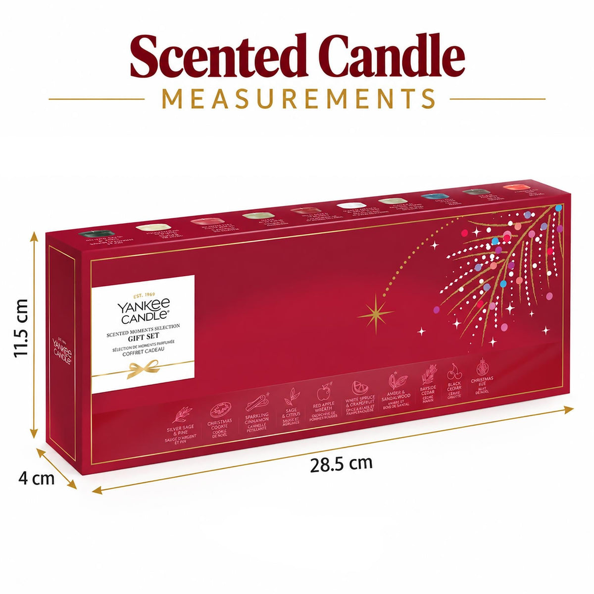 Yankee Candle Christmas Gift Set 10 Tea Lights and 1 Holder Scented Candle - Tophatter Daily Deals