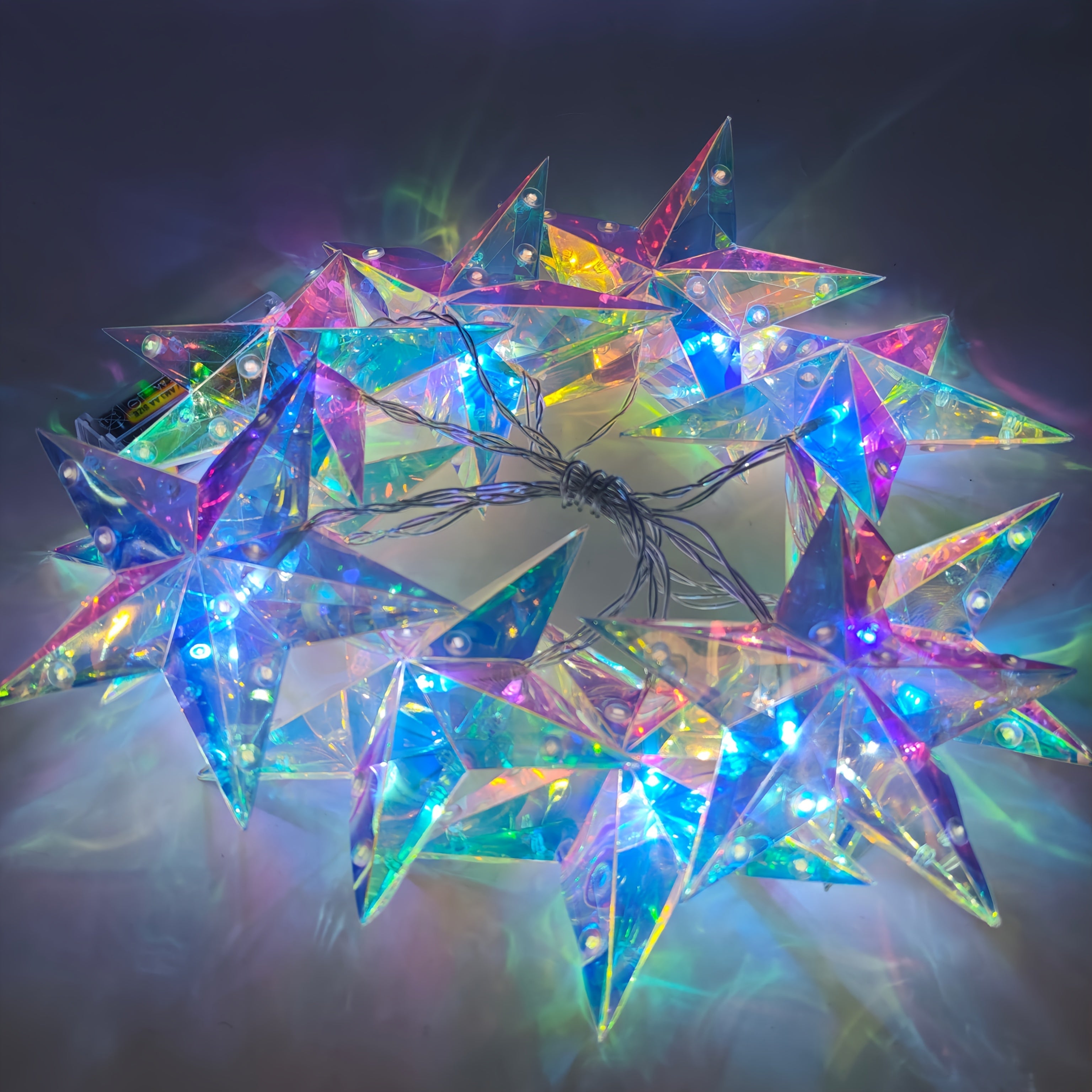 LED Star String Lights 10-Light Decorative String Christmas - Tophatter Daily Deals