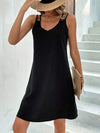 Double-Strap V-Neck Dress Casual Dresses - Tophatter Daily Deals