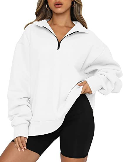 Lightweight Women Zip Sweatshirt - Oversized Pullover Casual White 3D Changing Face Moving Picture Frame - Tophatter Daily Deals