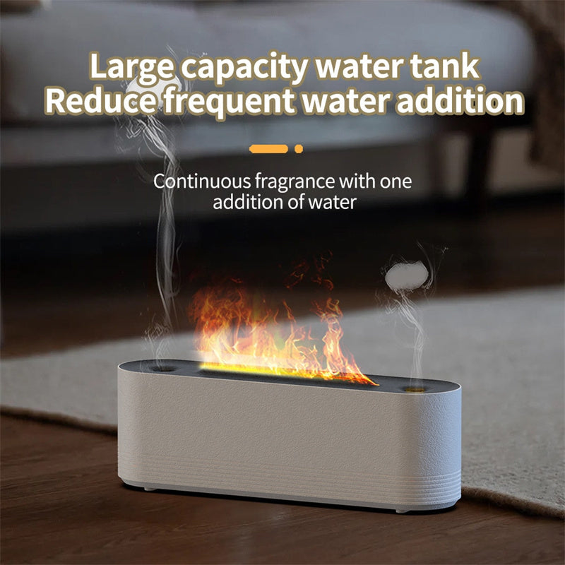 2023 Flame Air Humidifier Ultrasonic 7 Colors Aroma Diffuser LED Cool Mist Maker Fogger Essential Oil Room Fragrance Office Home Decor 0 - Tophatter Daily Deals