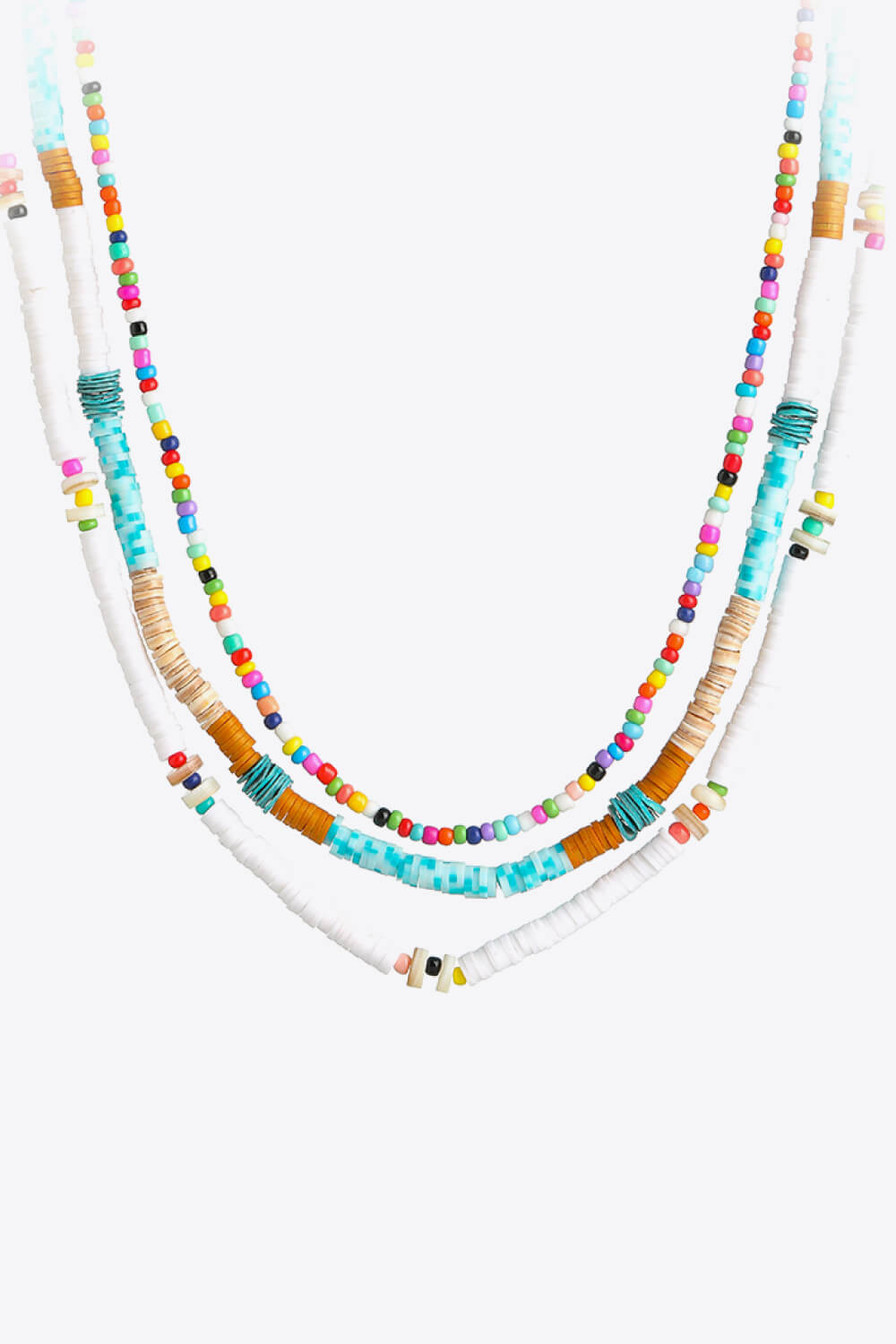 5-Pack Wholesale Multicolored Bead Necklace Three-Piece Set Necklaces - Tophatter Daily Deals