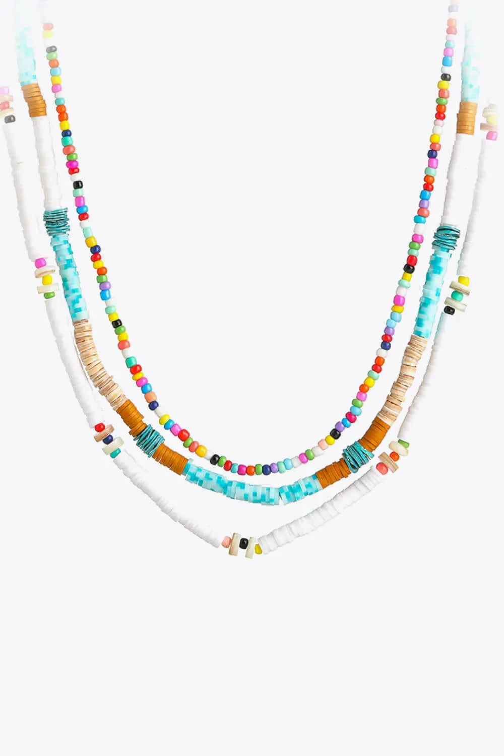 5-Pack Wholesale Multicolored Bead Necklace Three-Piece Set Necklaces - Tophatter Daily Deals