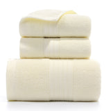 Bath Towel Three-piece Gift Box Fish bone beige 0 - Tophatter Daily Deals