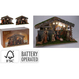 LED Traditional Christmas Nativity Set & 8 Detailed Figures Stable Crib Scene Nativity Set - Tophatter Daily Deals