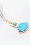 18K Gold Plated Turquoise Pendant Necklace Necklaces - Tophatter Daily Deals