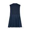 Pleated Round Neck Sleeveless Mini Dress Navy Casual Dresses - Tophatter Daily Deals