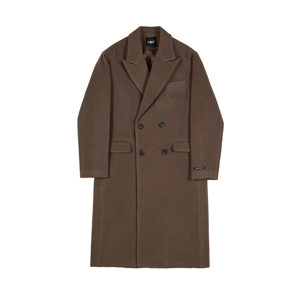 Warm Men's Mid-Length Coat - Tailored Notch, Wool, City 3D Changing Face Moving Picture Frame - Tophatter Daily Deals