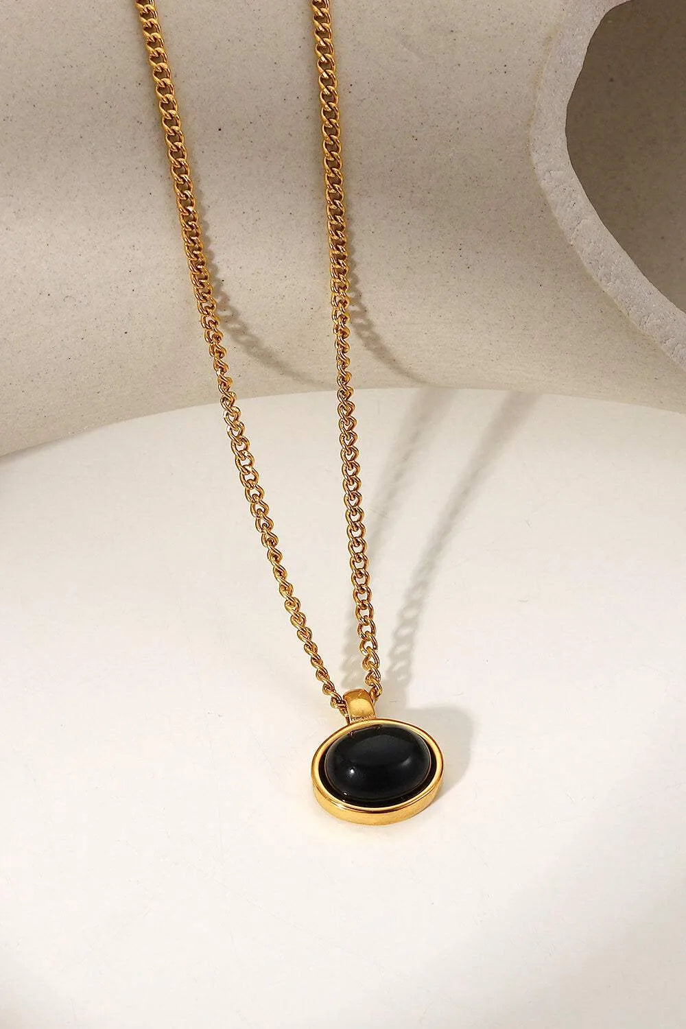 Natural Stone Geometric Pendant Necklace Necklaces - Tophatter Daily Deals