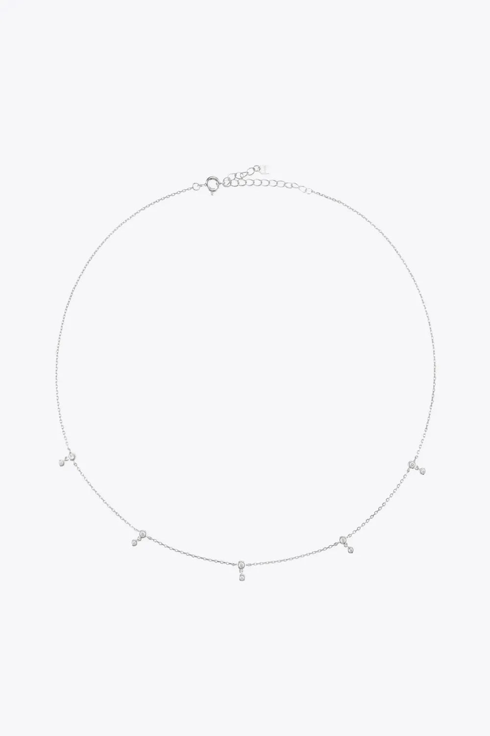 Zircon 925 Sterling Silver Necklace Necklaces - Tophatter Daily Deals