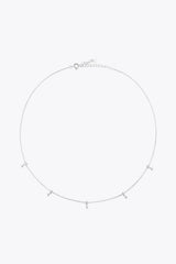 Zircon 925 Sterling Silver Necklace Necklaces - Tophatter Daily Deals