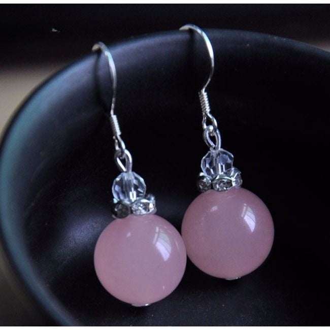 Natural Jadeite Bead Earrings 6 Earrings - Tophatter Daily Deals