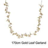 170cm Gold Leaf Garland Glitter Garland Christmas | Artificial Vine Christmas Tree Garlands | Leaf Garland - Design Varies One Supplied Garland - Tophatter Daily Deals