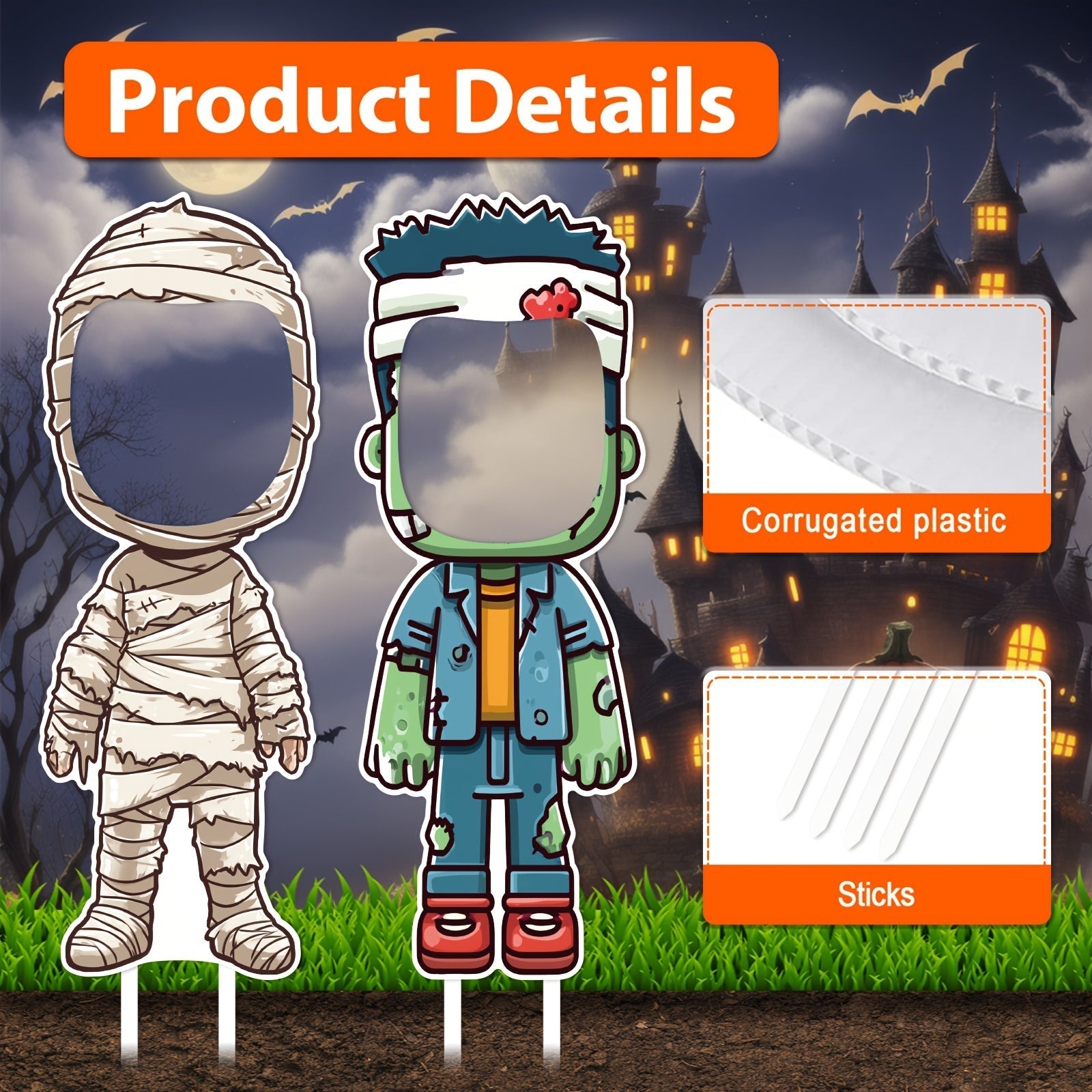 Halloween Yard Sign Outdoor Lawn (2pcs) Halloween - Tophatter Daily Deals