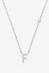 A To F Zircon 925 Sterling Silver Necklace F Silver One Size Necklaces - Tophatter Daily Deals
