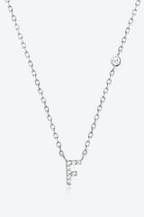 A To F Zircon 925 Sterling Silver Necklace F Silver One Size Necklaces - Tophatter Daily Deals