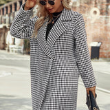 Warm Classic Women's Long Coat - Suit Collar, Polyester 3D Changing Face Moving Picture Frame - Tophatter Daily Deals
