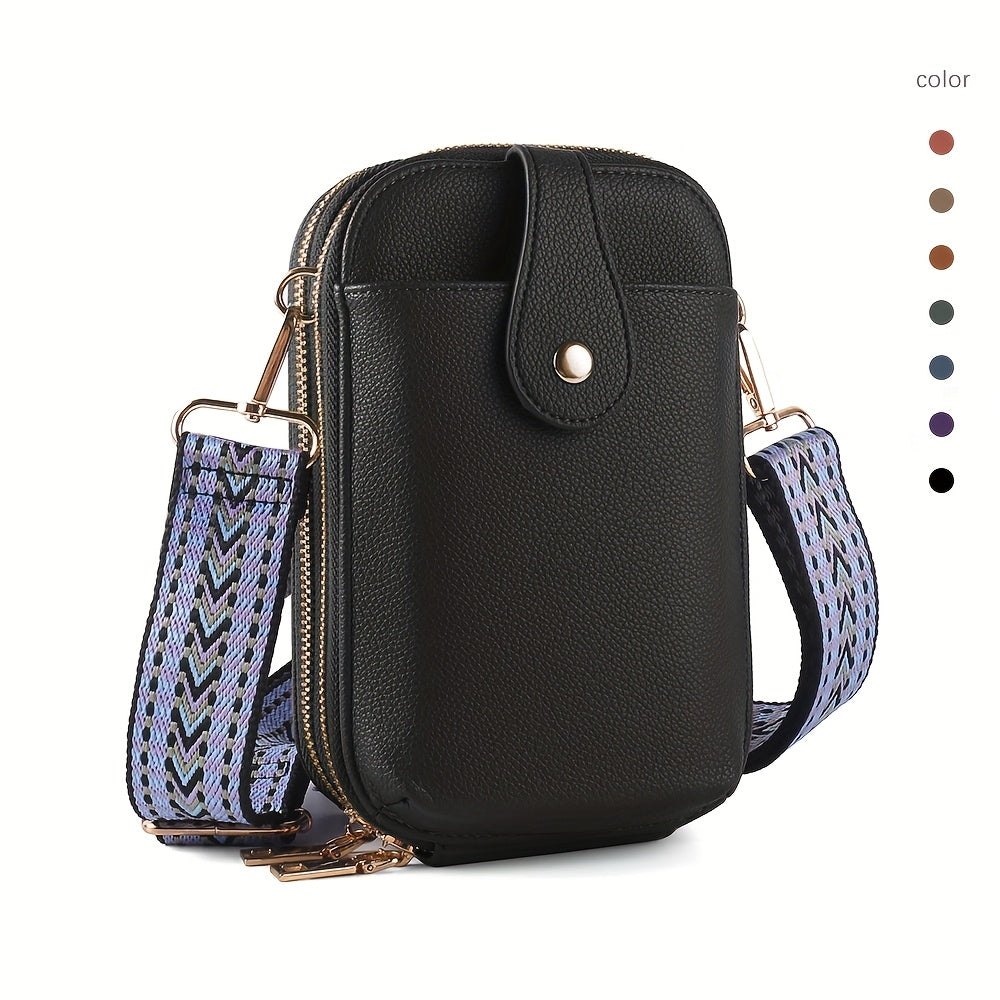 Phone Crossbody Bag with 8 Card Slots and Wide Adjustable Strap Black Handbags & Wallets - Tophatter Daily Deals